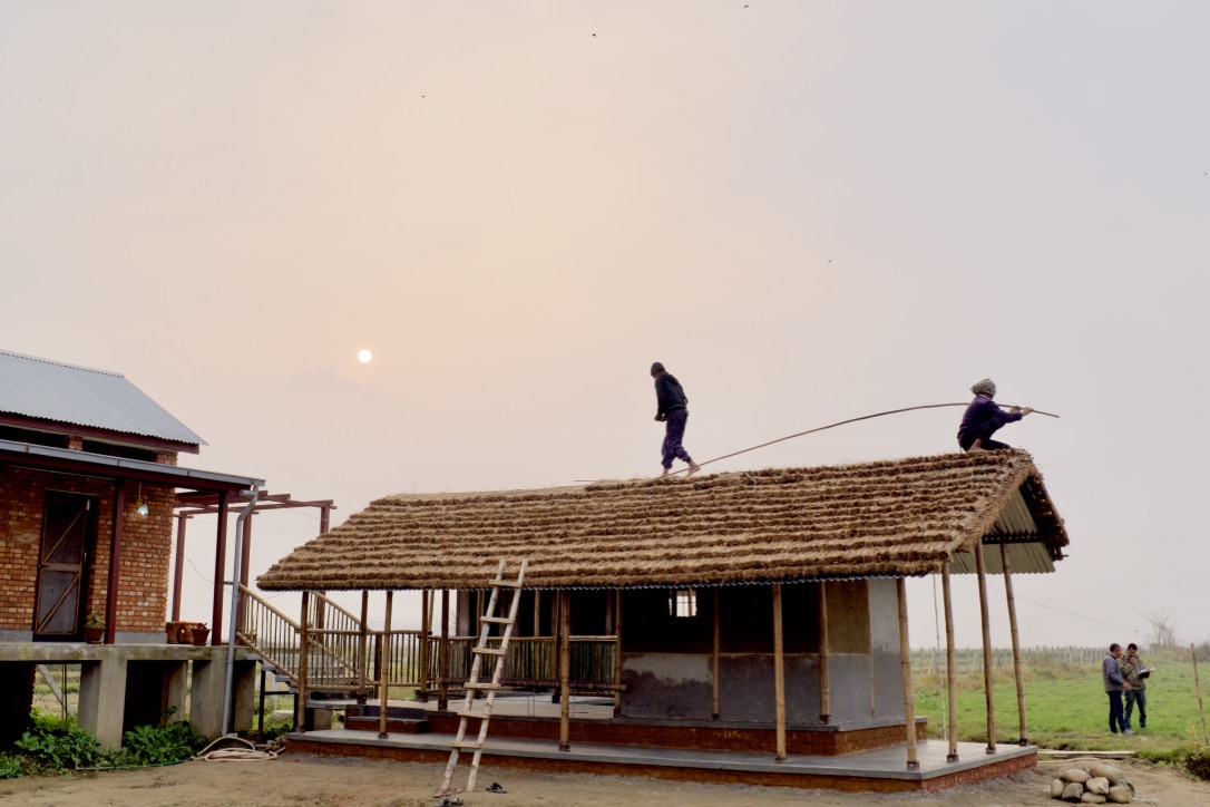 Work in progress of outdoor kitchen.