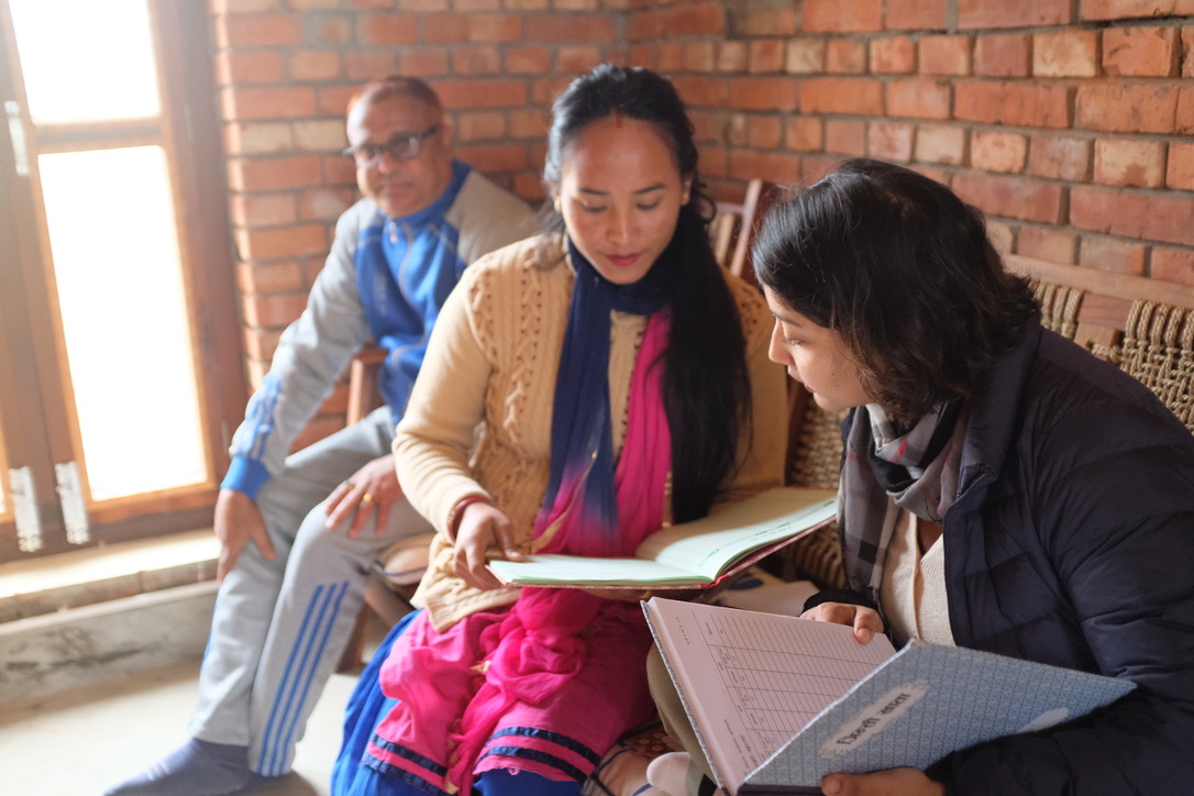 Taruna Mahato (Admin Finance Associate) learning from Ms. Shikha Bhattarai (Former Sn. Admin/Finance Officer)